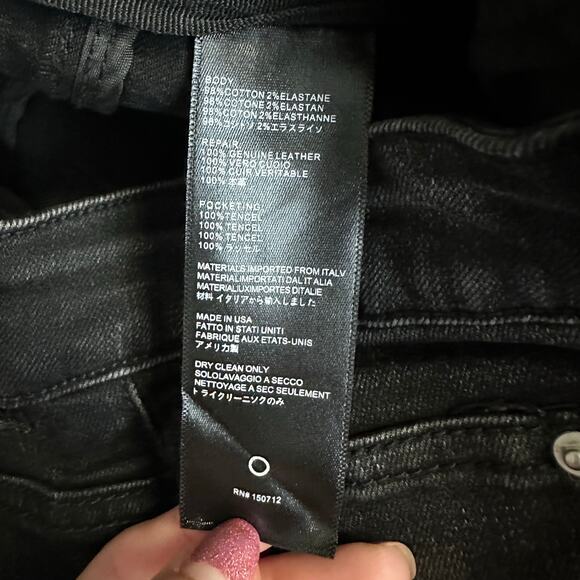 Amiri Black Paint Drop Core Logo Jeans Size 0/30 Distressed NEW MSRP $1,300 - Picture 12 of 13